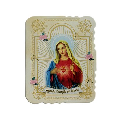 10 unid - Cartão Sagrado Coração de Maria