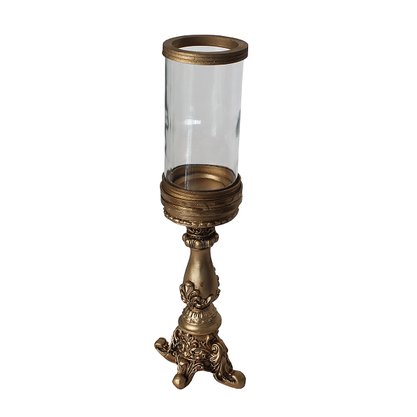 Castical em Resina Base Trabalhada com Vidro 42cm