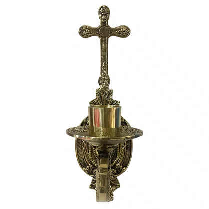 Castiçal para Parede de Bronze 36cm para vela de 3,2cm