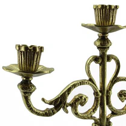 Castiçal Três Velas Bronze - 21 cm x 27 cm