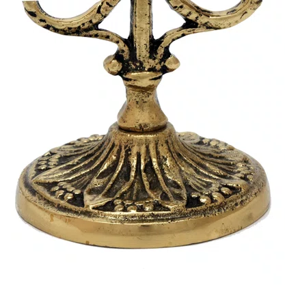 Castical Três Velas Bronze 22 x 28 Cm