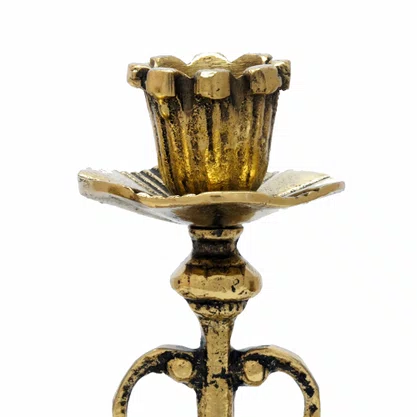 Castical Três Velas Bronze 22 x 28 Cm