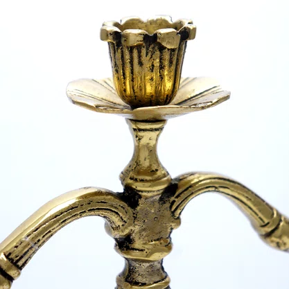 Castiçal Três Velas Bronze - 28 x 30 Cm