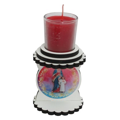 Castiçal Vela Copo Maria Passa na Frente 10 cm