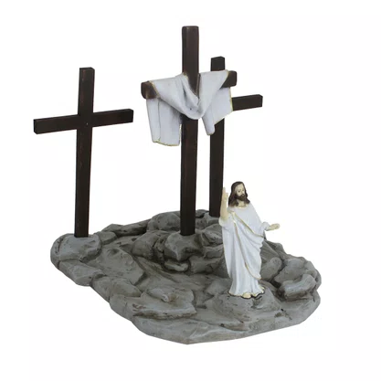 Cenário Cristo Ressuscitado 5 Peças - 26 cm