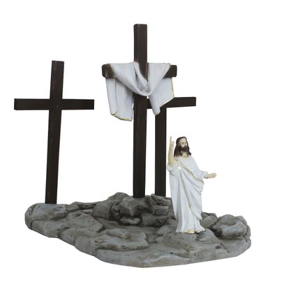 Cenário Cristo Ressuscitado 5 Peças - 26 cm