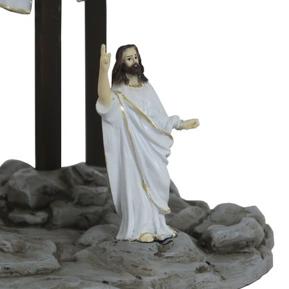 Cenário Cristo Ressuscitado 5 Peças - 26 cm