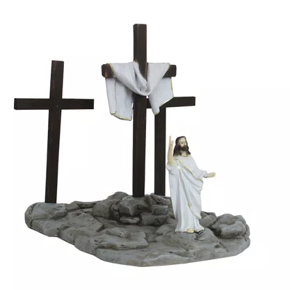Cenário Nossa Senhora das Dores Contempla Jesus na Cruz