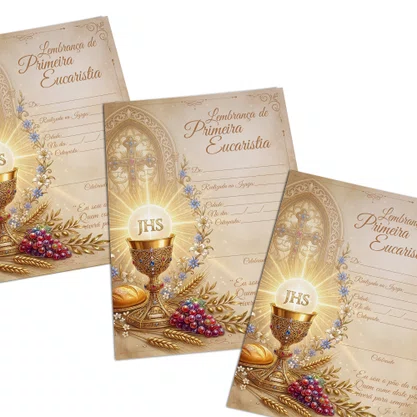 Certificado Primeira Eucaristia