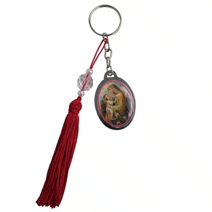 Chaveiro Chapa Dia das Mães com Pompom