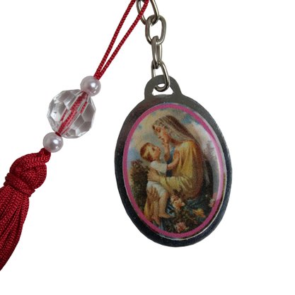 Chaveiro Chapa Dia das Mães com Pompom