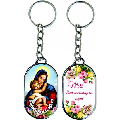 10 Dúzias - Chaveiro Chapa Personalizado Frente e Verso