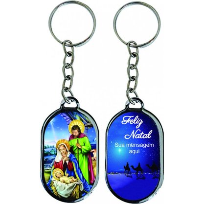 10 Dúzias - Chaveiro Chapa Personalizado Frente e Verso