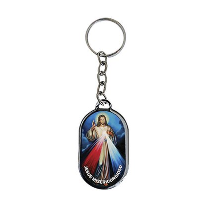 12 Unid - Chaveiro Chapa Jesus Misericordioso