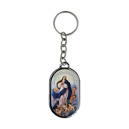 12 Unid - Chaveiro Chapa Nossa Senhora da Imaculada Conceição