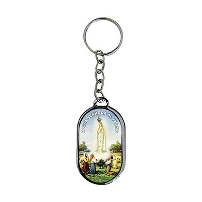 12 Unid - Chaveiro Chapa Nossa Senhora de Fátima