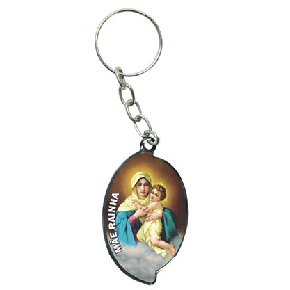 12 Unid - Chaveiro Chapa Aba Mãe Rainha