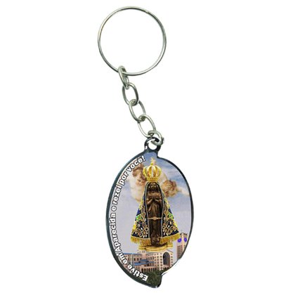12 Unid - Chaveiro Chapa Aba Nossa Senhora Aparecida Estive em Aparecida