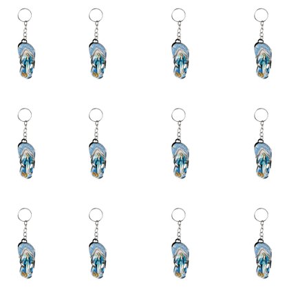 12 Unid - Chaveiro Chapa Chinelo Nossa Senhora das Graças