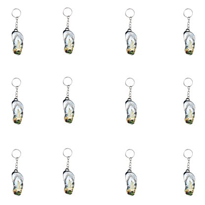 12 Unid - Chaveiro Chapa Chinelo Nossa Senhora de Fátima
