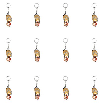 12 Unid - Chaveiro Chapa Chinelo Sagrado Coração de Jesus 