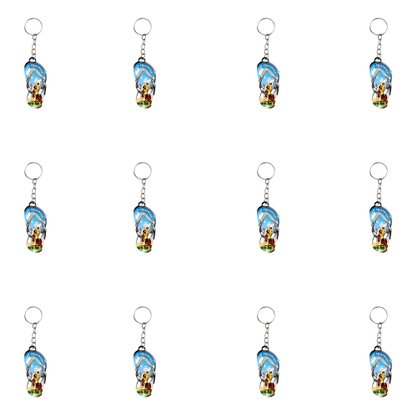 12 Unid - Chaveiro Chapa Chinelo São Cristóvão
