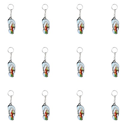 12 Unid - Chaveiro Chapa Chinelo São Judas