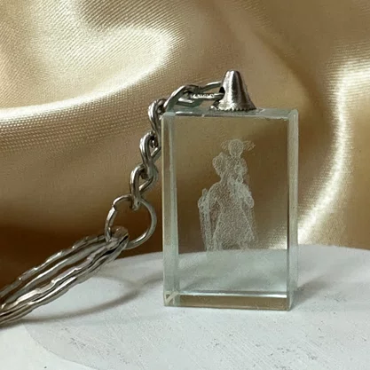 12 unid - Chaveiro Cristal São Cristóvão