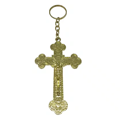 Chaveiro Crucifixo Dourado
