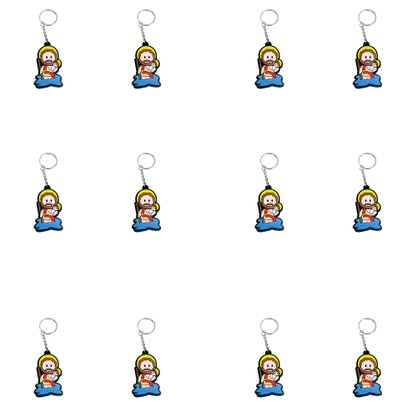 12 unid - Chaveiro Emborrachado de São Cristóvão 