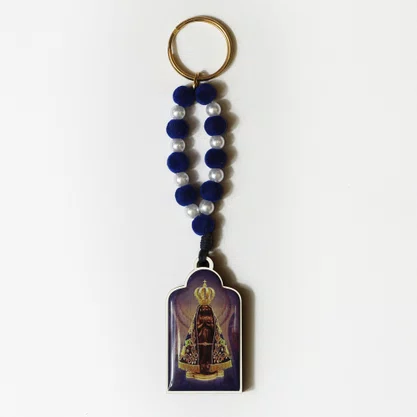 Chaveiro Madeira de Nossa Senhora Aparecida Contas