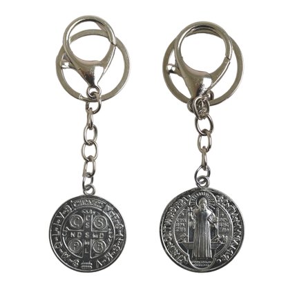 Chaveiro Mosquete São Bento Medalha Prata
