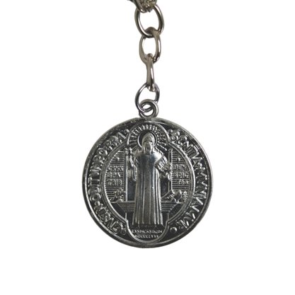 Chaveiro Mosquete São Bento Medalha Prata
