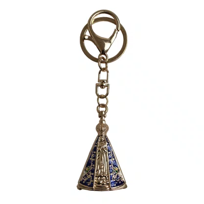 Chaveiro Mosquete Nossa Senhora Aparecida Dourado