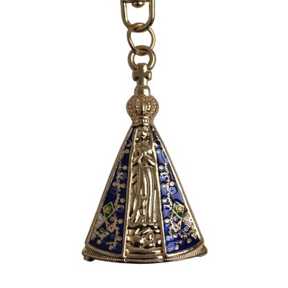 Chaveiro Mosquete Nossa Senhora Aparecida Dourado