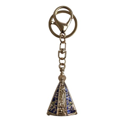 Chaveiro Mosquete Nossa Senhora Aparecida Dourado
