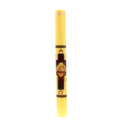 Círio Pascal 90 cm x 7 cm Amarelo Adesivo Cordeiro Sete Selos 2024