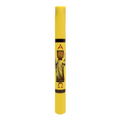 Círio Pascal 90 cm x 9 cm Amarelo Adesivo Jesus Ressuscitado Bandeira 2024