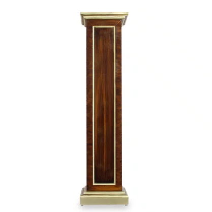 Coluna Pedestal de Madeira para Imagens em Madeira - Marrom - 120cm X 30cm