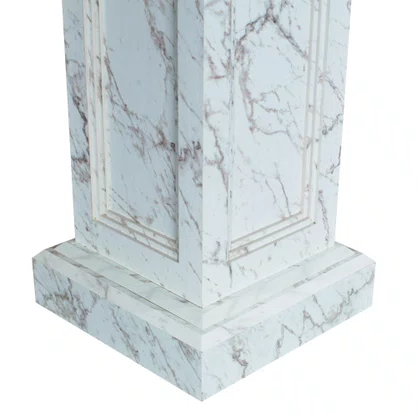 Coluna Pedestal de Madeira para Imagens Textura Mármore - 90 cm x 40 cm