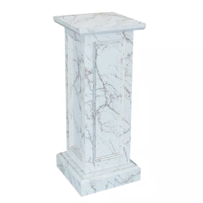 Coluna Pedestal de Madeira para Imagens Textura Mármore - 90 cm x 40 cm