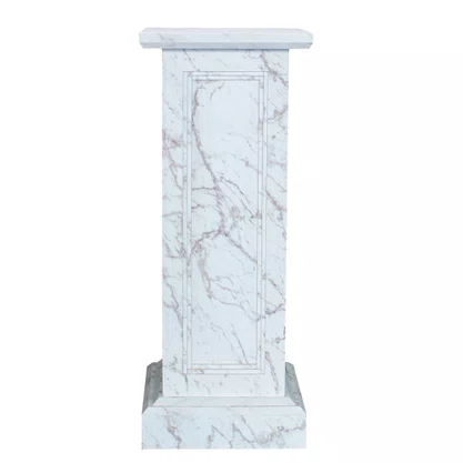 Coluna Pedestal de Madeira para Imagens Textura Mármore - 90 cm x 40 cm