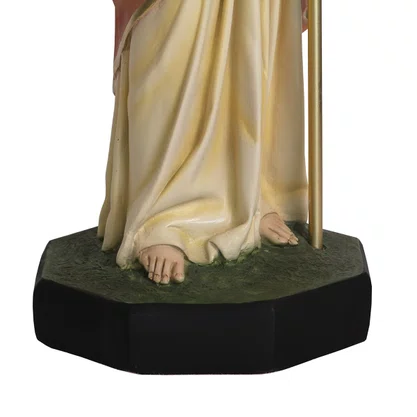 Conjunto de Anjos Adoradores Rose e Areia de Resina Nacional - 1,04 mt