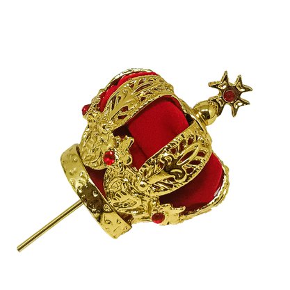 Coroa Banhada a Ouro Forro de Veludo 2,9cm x 5,2cm