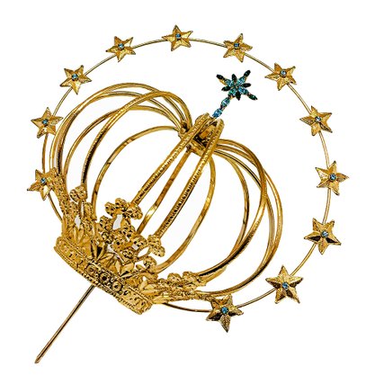 Coroa Dourada Resplendor 12 Estrelas 5.5cm X 17cm