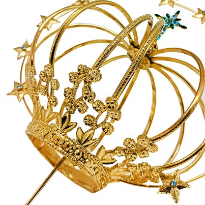 Coroa Dourada Resplendor 12 Estrelas 5.5cm X 17cm