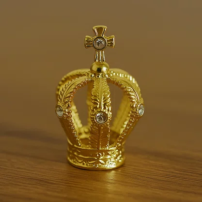 Coroa Dourada Zamak - 3,7 cm