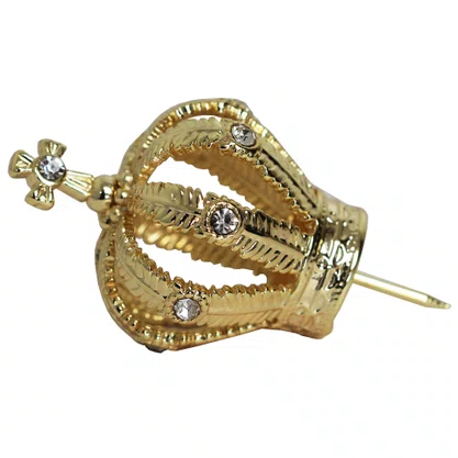 Coroa Dourada Zamak - 3,7 cm