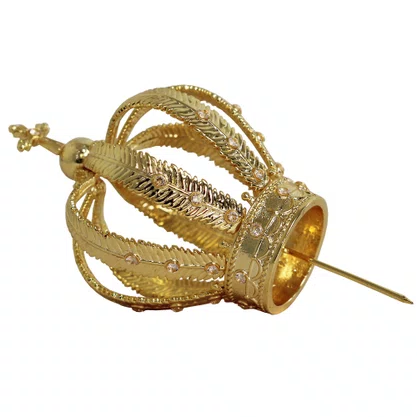 Coroa Dourada Zamak - 9 cm