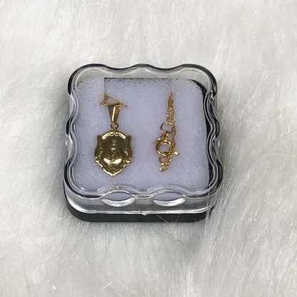Corrente Banhada Dourada Medalha de Nossa Senhora Aparecida